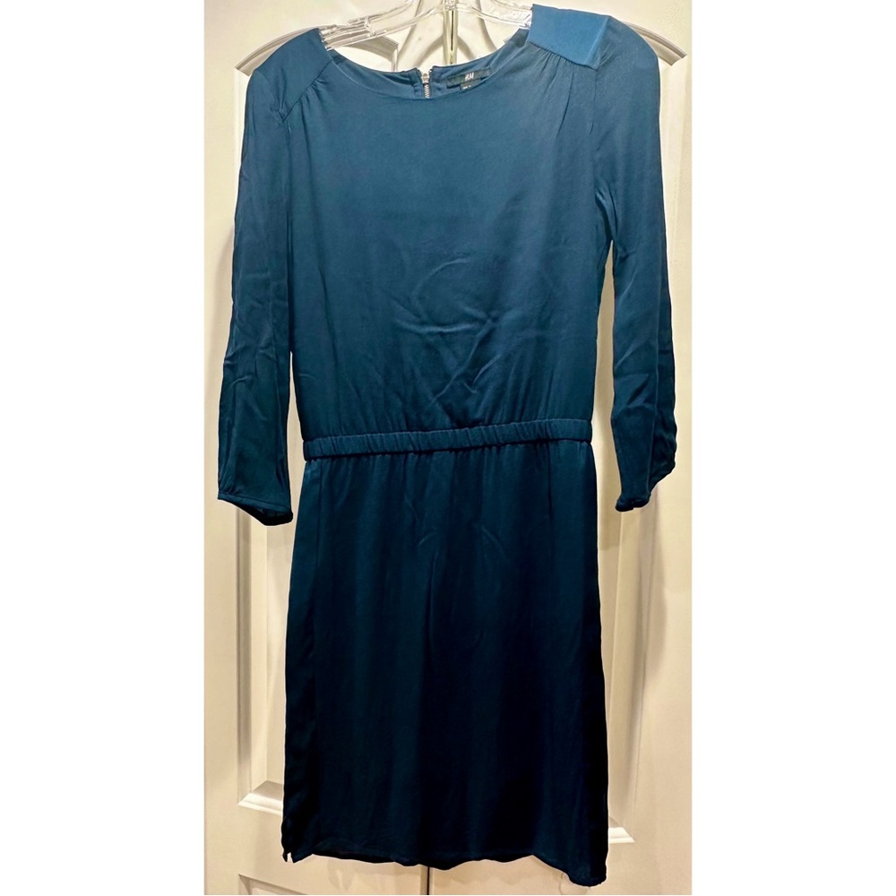 H&M Navy Blue Midi Dress